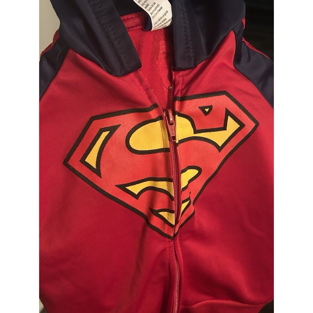 SUPERMAN Hoodie Coat Jacket Size 2T MARVEL DC Comic "Stronger Faster Superman" - Picture 2 of 5